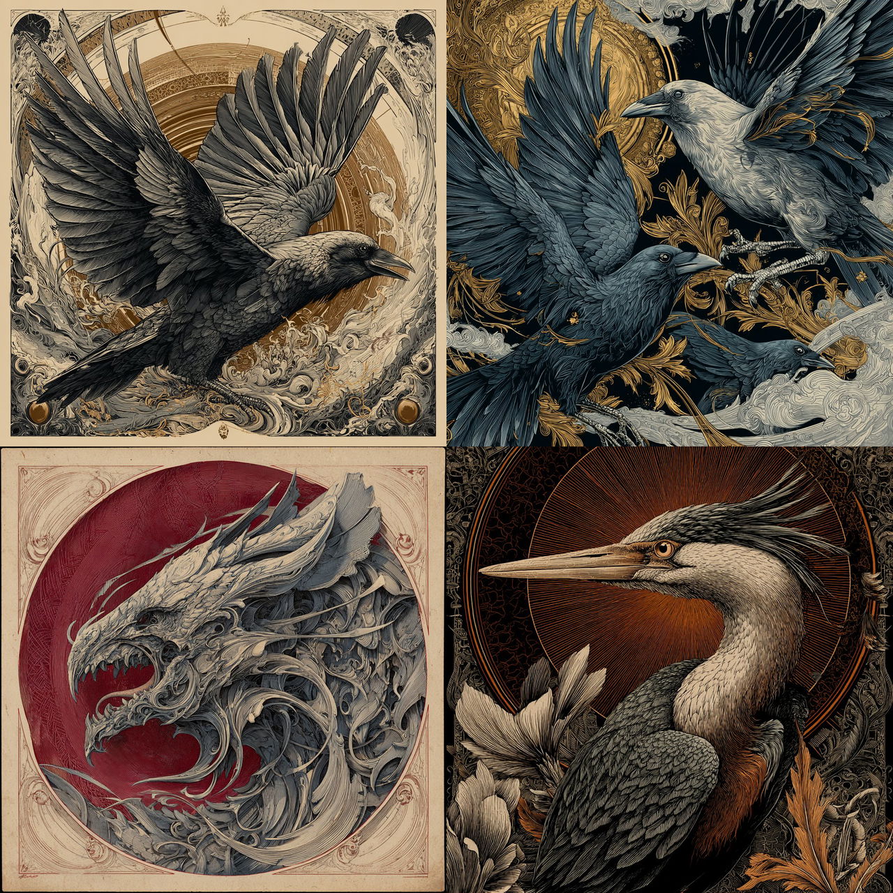 Aaron Horkey style, Midjourney V7, render 1 of 4