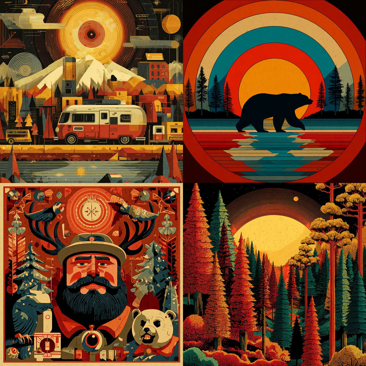 Aaron James Draplin style, Midjourney V7, render 1 of 4