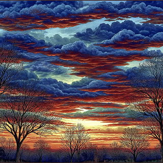 Quarry of Folded Horizons style, Midjourney V7: realistic landscape photograph of quiet dawn