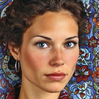 Quarry of Folded Horizons style, Midjourney V7: photographic portrait of female protagonist