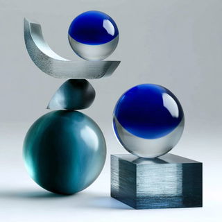 Aqualattice style, Midjourney V7: abstract 3D render