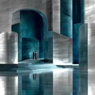 Aqualattice style, Midjourney V7: cinematic shot from sci-fi movie