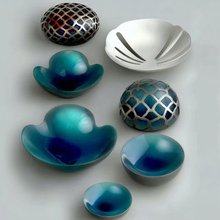 Aqualattice style, Midjourney V7: creative pattern composition