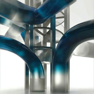 Aqualattice style, Midjourney V7: technical infrastructure blueprint schematics