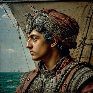 Pyrotecture style, Midjourney V7: classical 18th-century oil painting