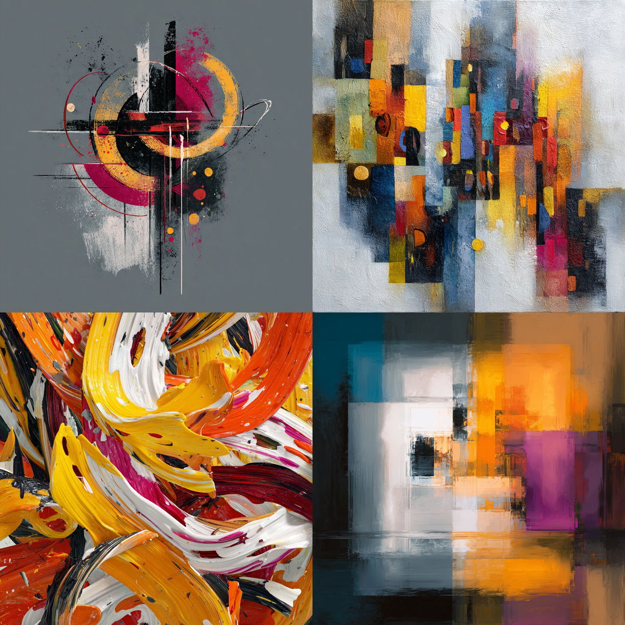 Abstract art style, Midjourney V7, render 1 of 4