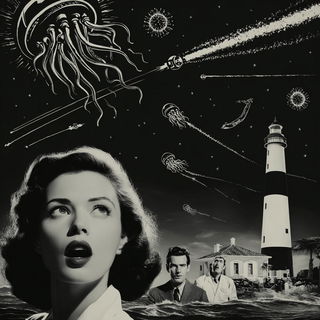 Cinemordye style, Midjourney V7: editorial illustration for popular scientific magazine cover