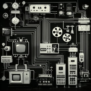 Cinemordye style, Midjourney V7: technical infrastructure blueprint schematics