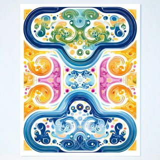 Chintzophantasm style, Midjourney V7: abstract 3D render