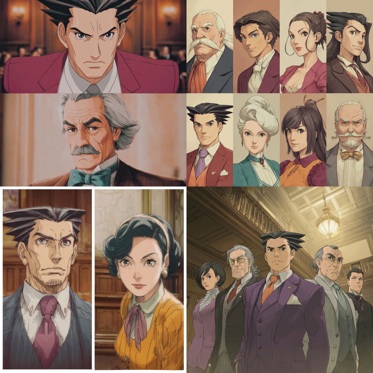 Ace Attorney style, Midjourney V7, render 1 of 4