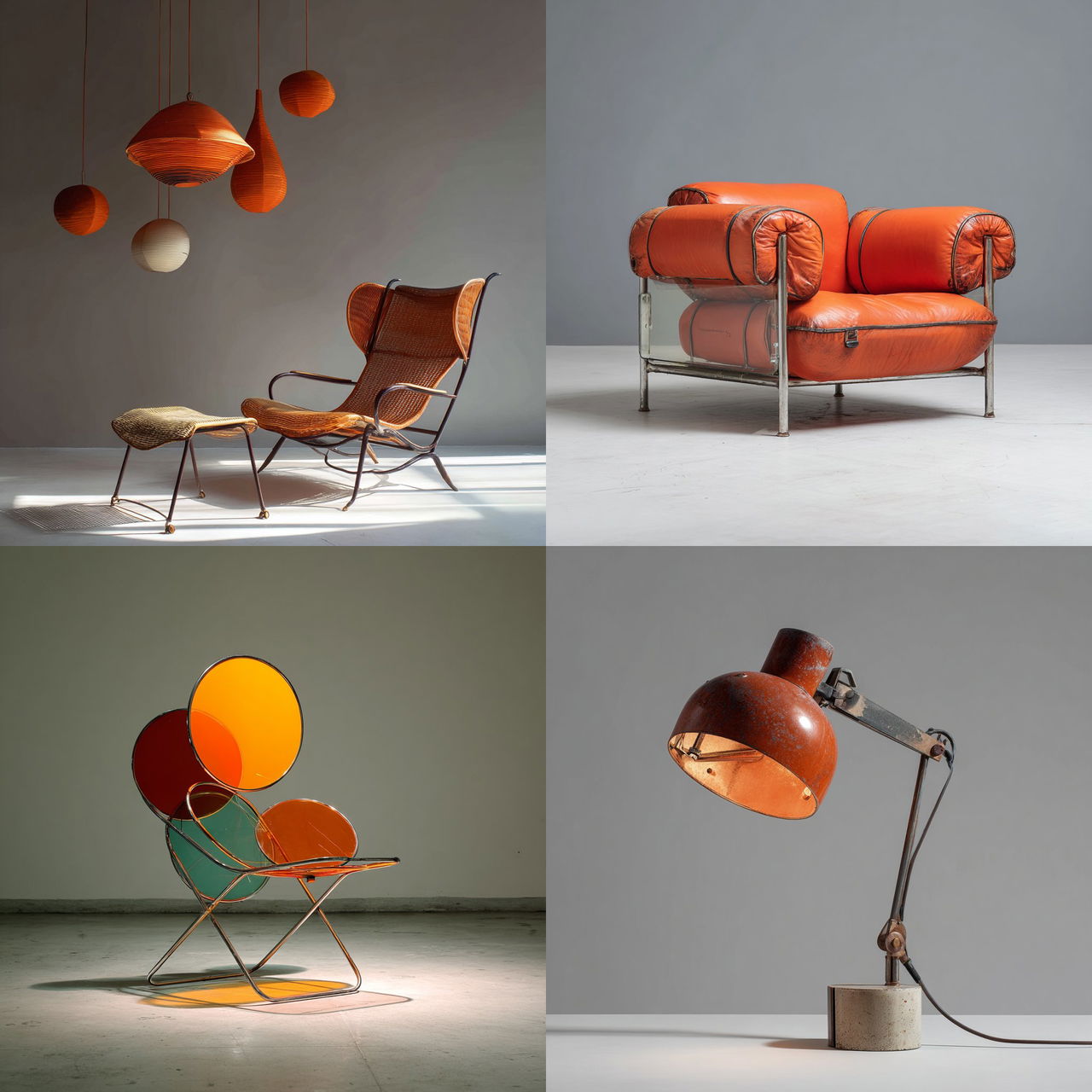 Achille Castiglioni style, Midjourney V7, render 1 of 4