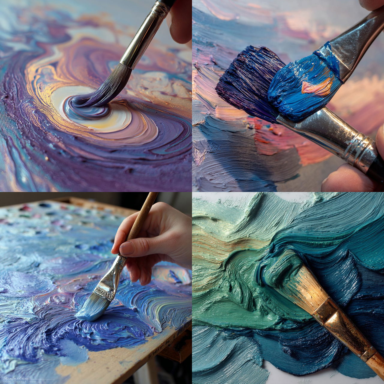 Acrylic paint style, Midjourney V7, render 1 of 4
