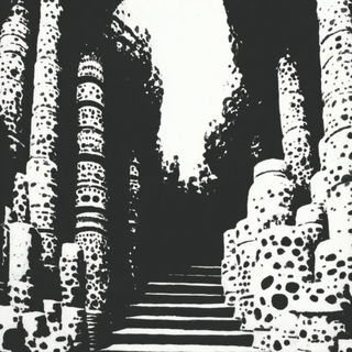 Inkrelief style, Midjourney V7: abstract 3D render