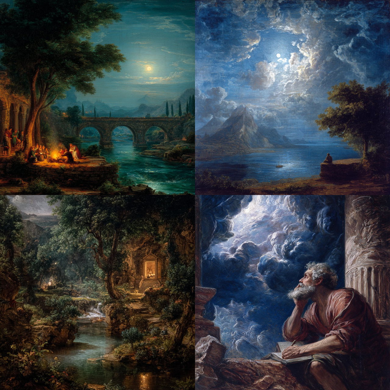 Adam Elsheimer style, Midjourney V7, render 1 of 4