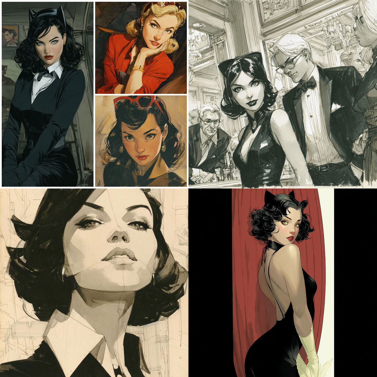 Adam Hughes style, Midjourney V7, render 1 of 4