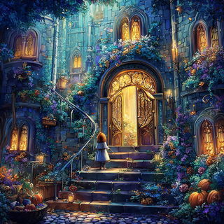 Lanternelure style, Midjourney V7: retro fairy-tale illustration