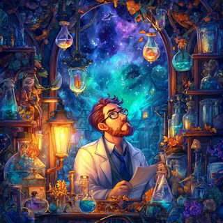 Lanternelure style, Midjourney V7: editorial illustration for popular scientific magazine cover