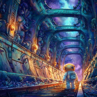 Lanternelure style, Midjourney V7: cinematic shot from sci-fi movie