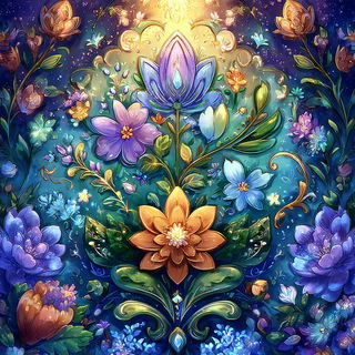 Lanternelure style, Midjourney V7: creative pattern composition