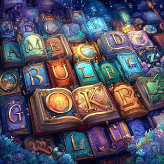 Lanternelure style, Midjourney V7: typographic composition with large letters
