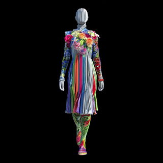 Rootcut Engraving style, Midjourney V7: haute-couture fashion outfit