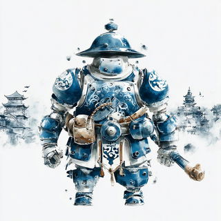 Mistfold style, Midjourney V7: concept art character design of retropunk steam knight