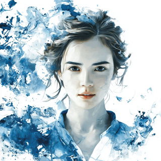 Mistfold style, Midjourney V7: photographic portrait of female protagonist