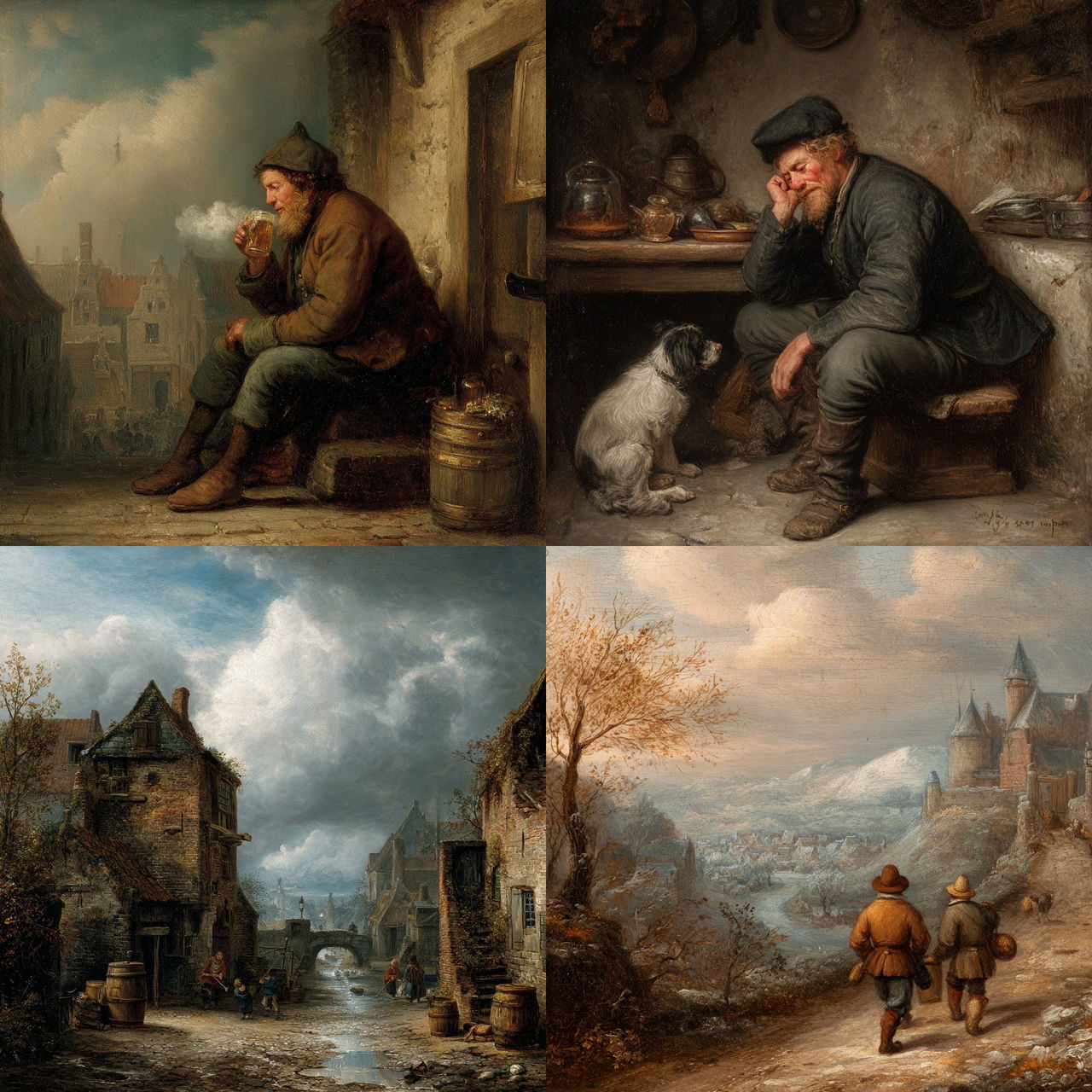 Adriaen van Ostade style, Midjourney V7, render 1 of 4