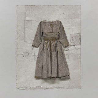 Charcograin style, Midjourney V7: haute-couture fashion outfit