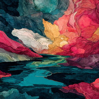 Tidemarbled Phyllonics style, Midjourney V7: creative pattern composition
