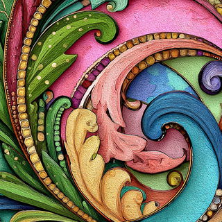 Chromafloric Storyline style, Midjourney V7: creative pattern composition
