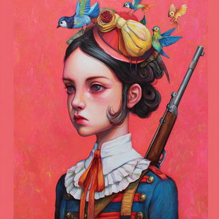 Crownmelting style, Midjourney V7: classical 18th-century oil painting