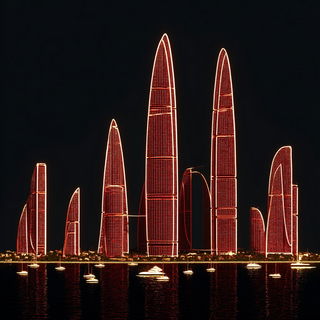 Cryoneon style, Midjourney V7: megacity with futuristic bioarchitecture