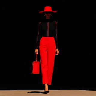 Cryoneon style, Midjourney V7: haute-couture fashion outfit