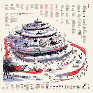 Inkredomap style, Midjourney V7: traditional folk art