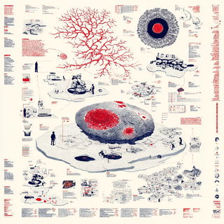 Inkredomap style, Midjourney V7: editorial illustration for popular scientific magazine cover