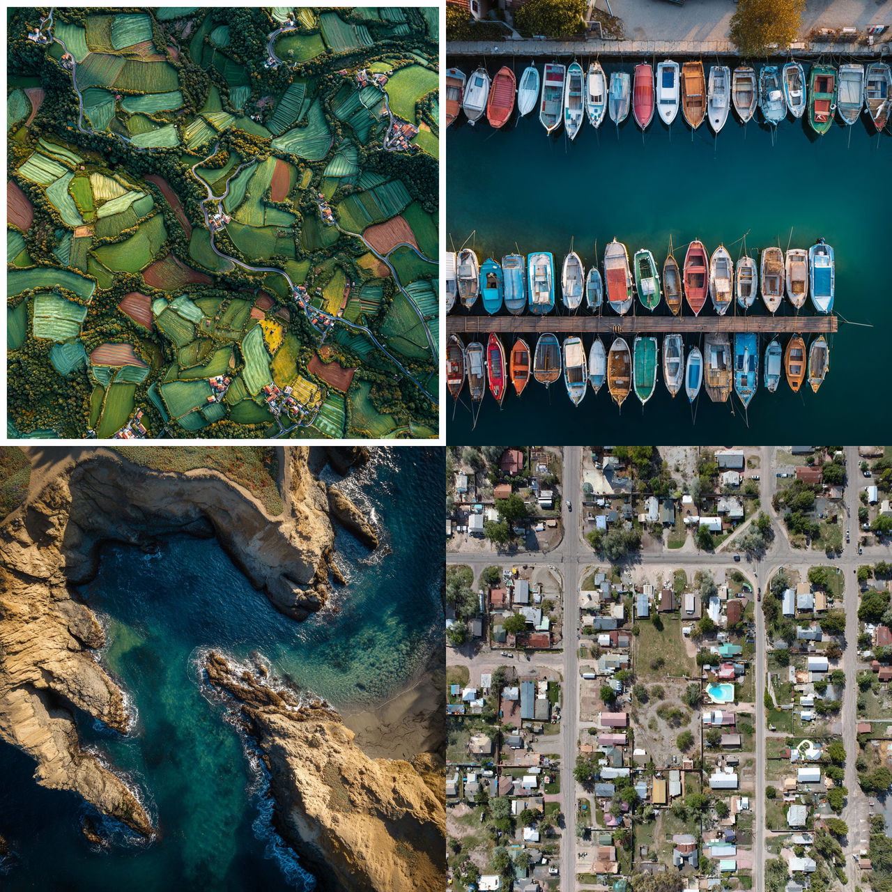 Aerial photography style, Midjourney V7, render 1 of 4