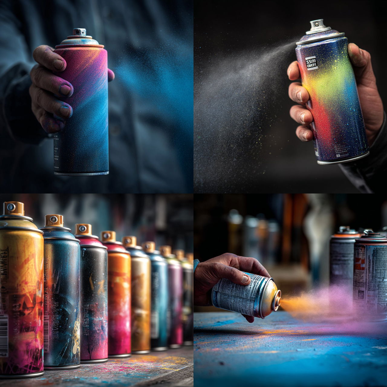 Aerosol paint style, Midjourney V7, render 1 of 4