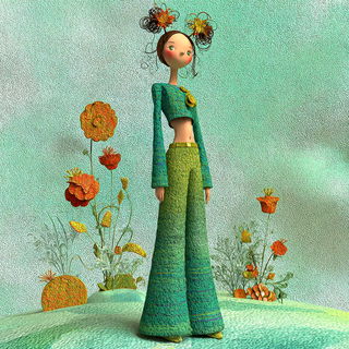 Masktopiary style, Midjourney V7: haute-couture fashion outfit
