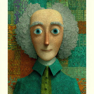 Masktopiary style, Midjourney V7: classical 18th-century oil painting
