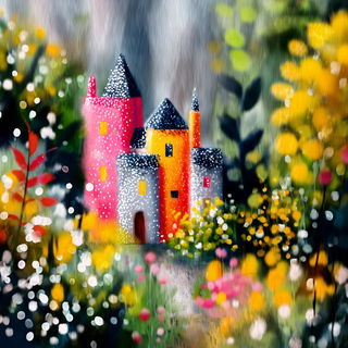 Rimeglow style, Midjourney V7: retro fairy-tale illustration