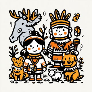 Cinderstitch style, Midjourney V7: traditional folk art