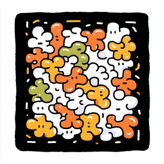Cinderstitch style, Midjourney V7: creative pattern composition