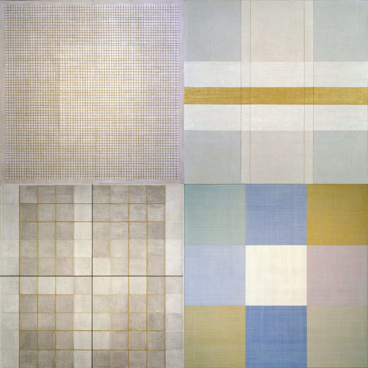 Agnes Martin style, Midjourney V7, render 1 of 4