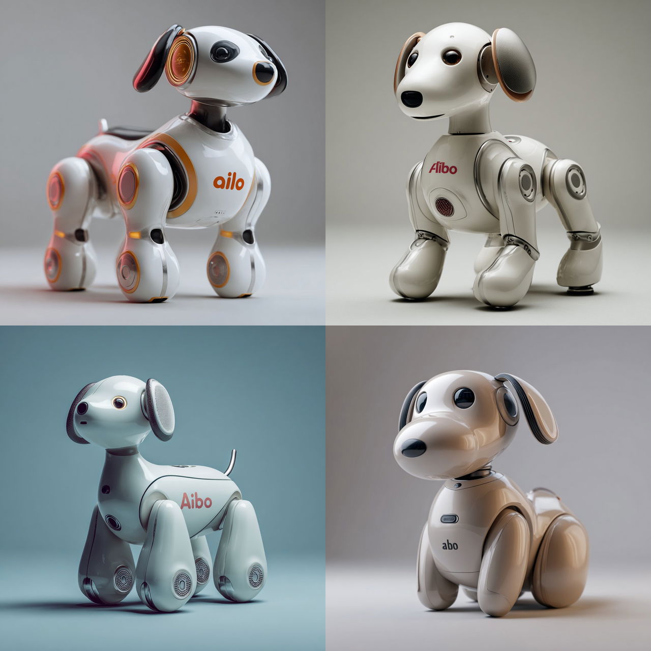 Aibo style, Midjourney V7, render 1 of 4
