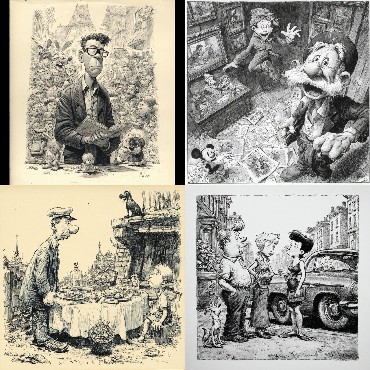 Al Jaffee style, Midjourney V7, render 1 of 4