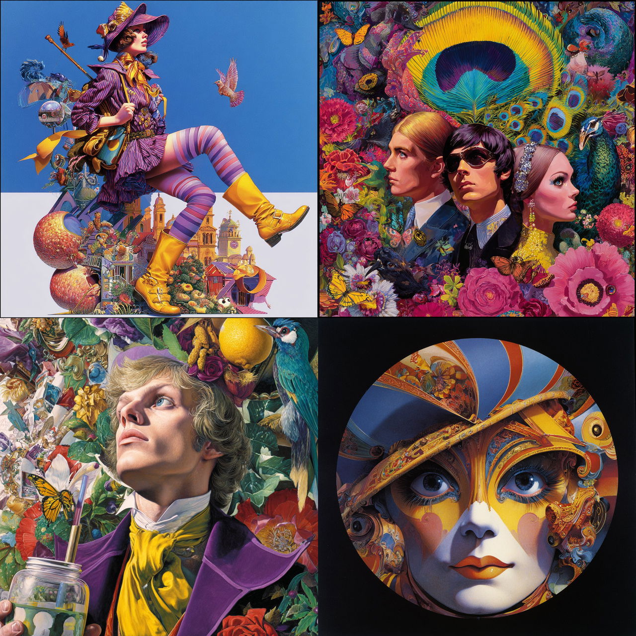 Alan Aldridge style, Midjourney V7, render 1 of 4