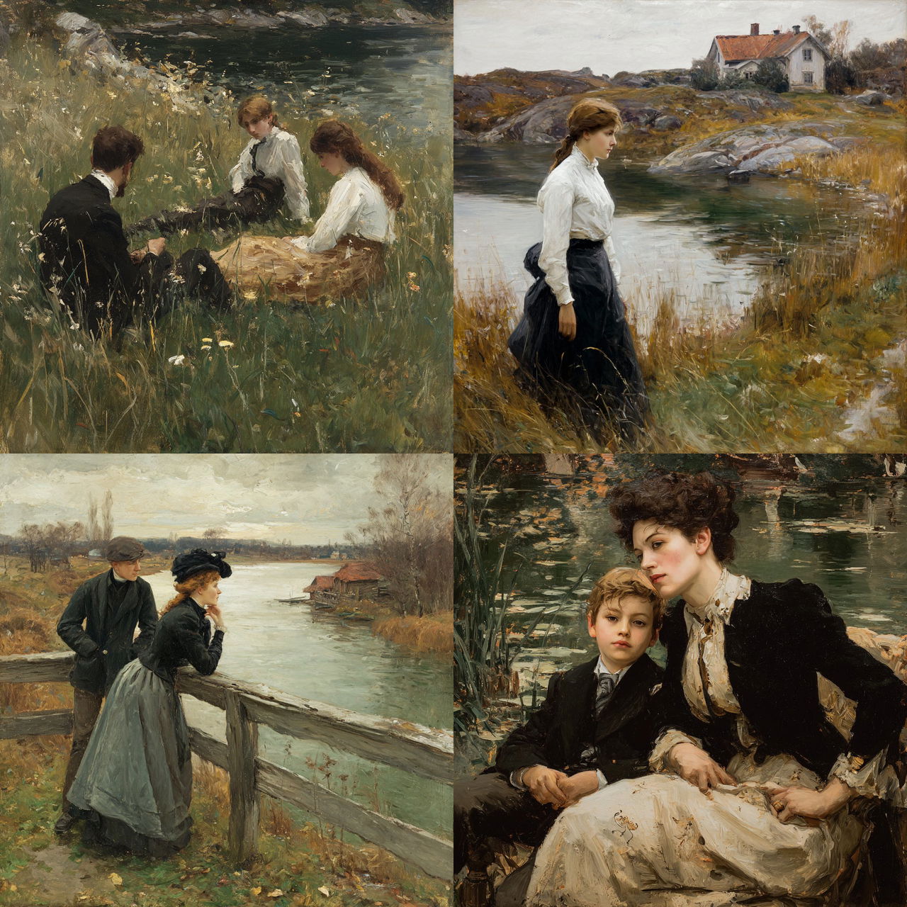 Albert Edelfelt style, Midjourney V7, render 1 of 4