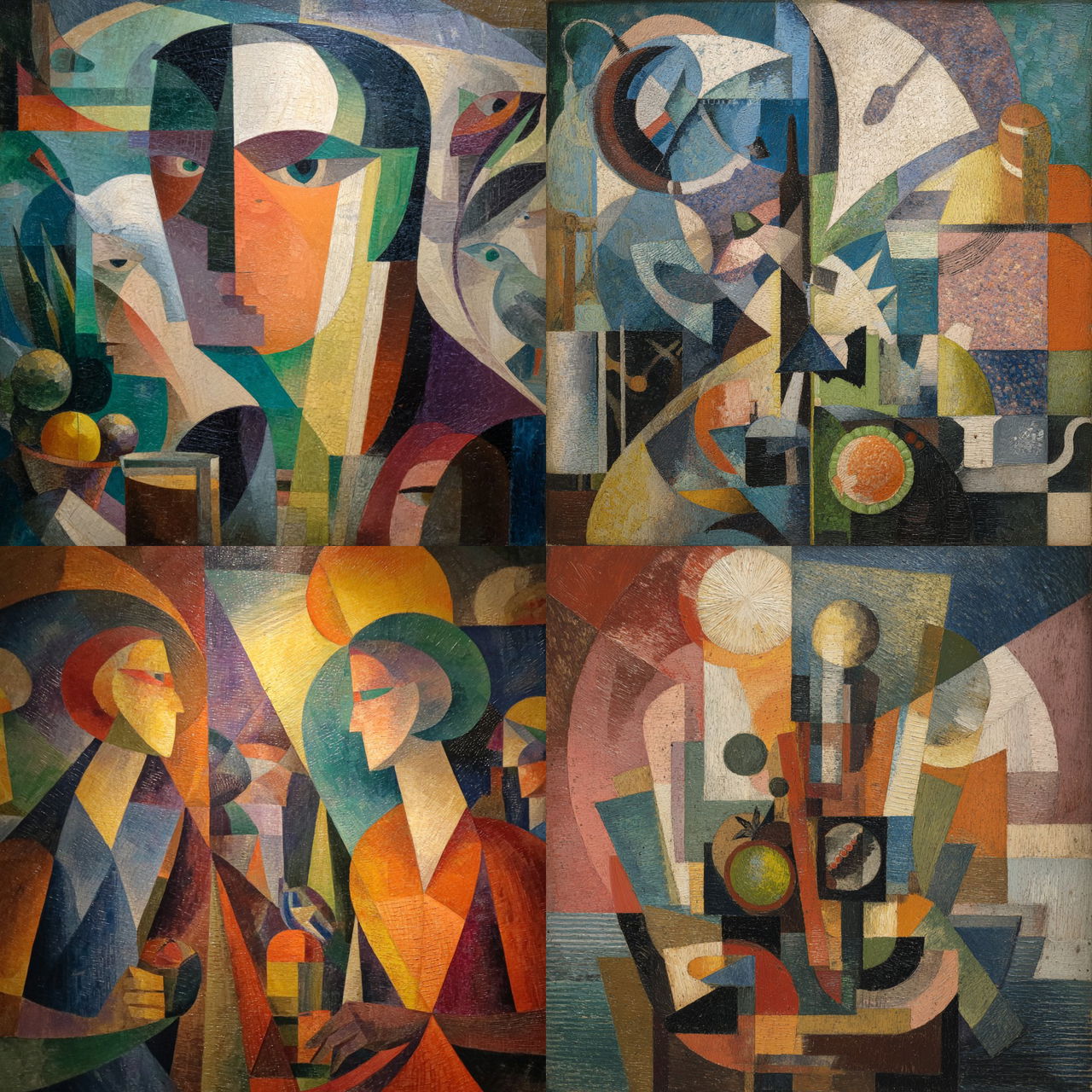 Albert Gleizes style, Midjourney V7, render 1 of 4