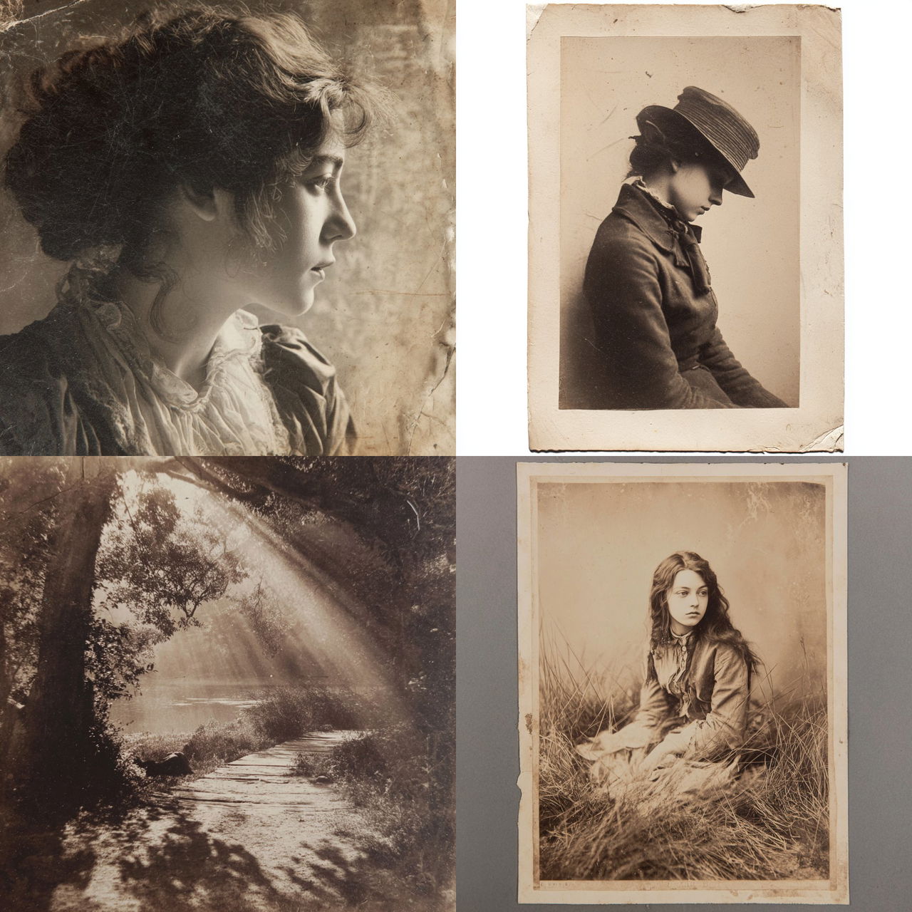 Albumen print style, Midjourney V7, render 1 of 4